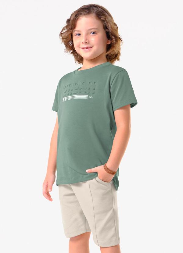 Conjunto Infantil Camiseta com Bermuda Verde