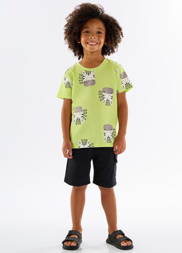 Conjunto Infantil Camiseta e Bermuda Verde