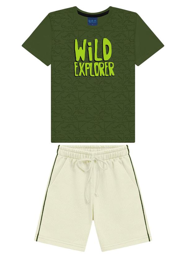 Conjunto Infantil Camiseta e Bermuda Verde