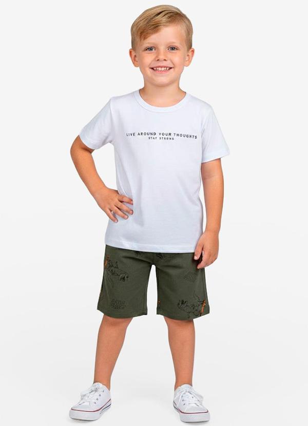 Conjunto Infantil Camiseta e Bermuda Verde