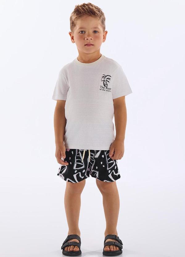 Vista 2 Conjunto Infantil Camiseta e Short Bege Up Baby Up Baby