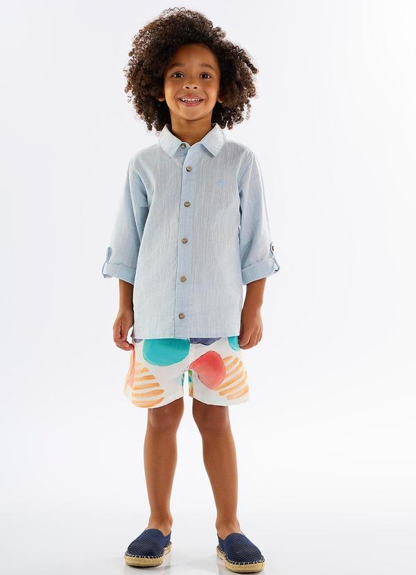Conjunto Infantil com Camisa e Short Azul