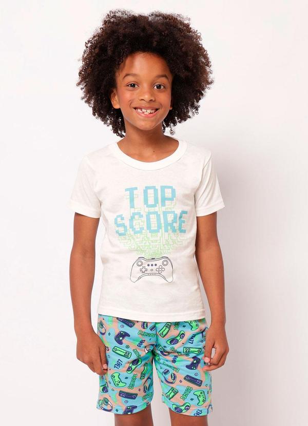 Conjunto Infantil Curto Estampa Game Off White