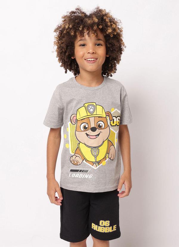 Conjunto Infantil Curto Patrulha Canina Cinza