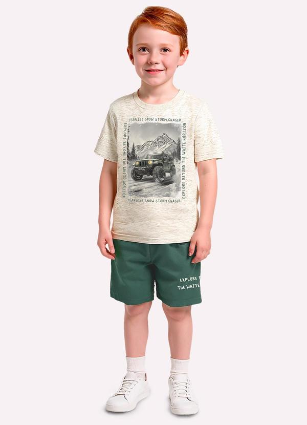Conjunto Infantil em Algodão Menino Cinza