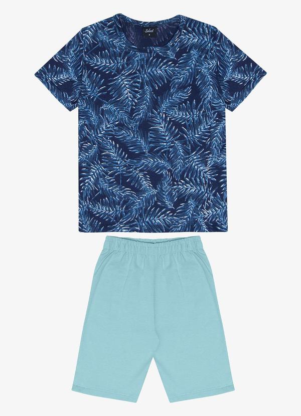 Conjunto Infantil Estampado Masculino Azul