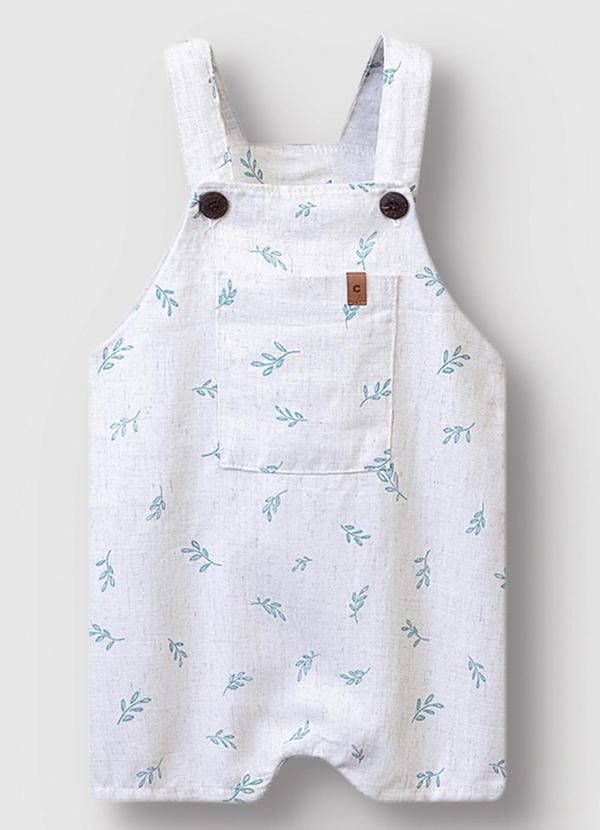 Vista 2 Conjunto Infantil Folhagens Azul Turquesa Carinhoso Carinhoso