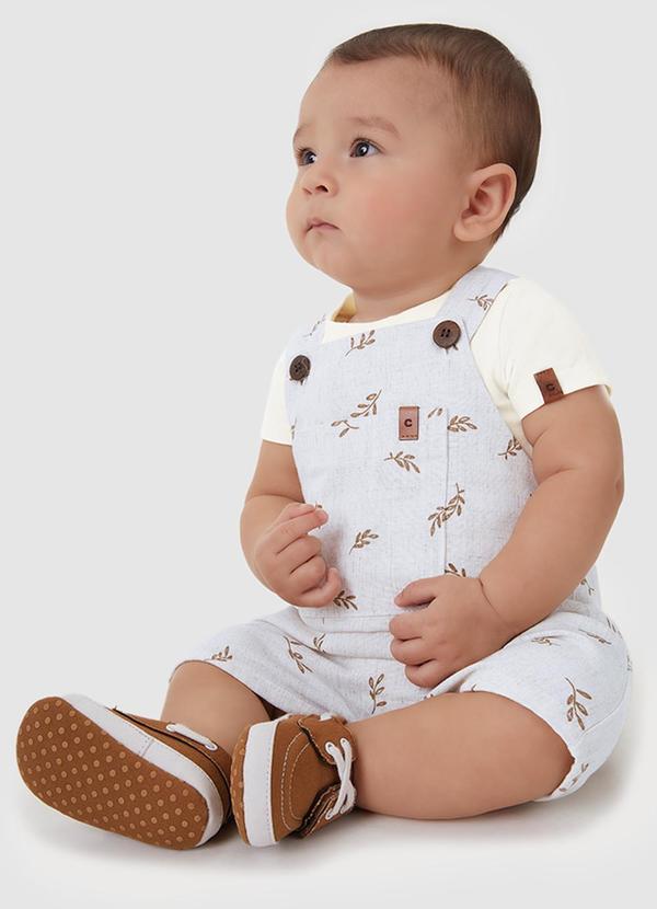 Conjunto Infantil Folhagens Off White