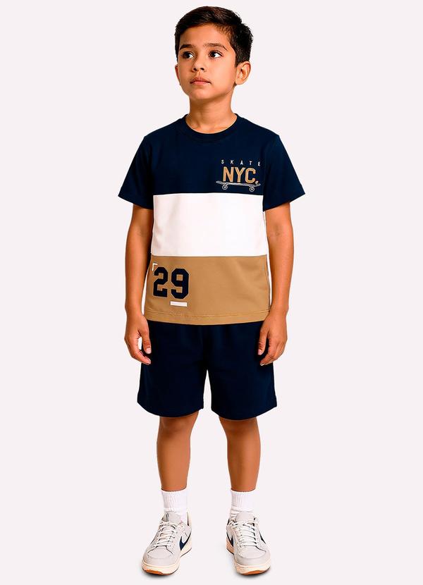 Conjunto Infantil Lettering Menino Azul