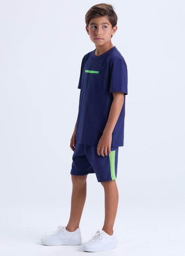 Vista 2 Conjunto Infantil Masculino com Tela Marinho VIDA COSTEIRA VIDA COSTEIRA