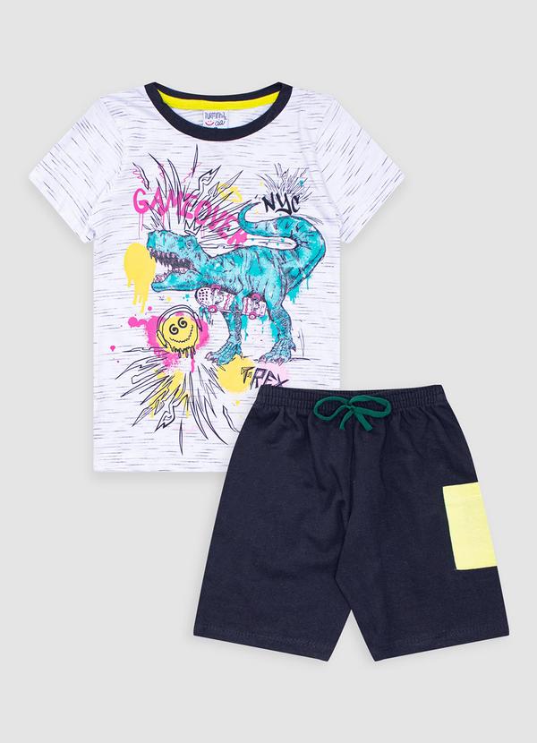 Vista 2 Conjunto Infantil Masculino Meia Malha Jet Preto Turminha Turminha