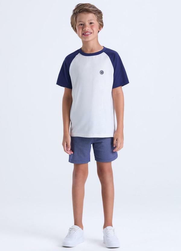 Vista 2 Conjunto Infantil Masculino Raglan Azul VIDA COSTEIRA VIDA COSTEIRA