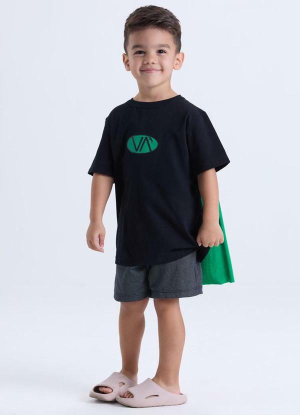 Vista 2 Conjunto Infantil Masculino Super Va Pretoo VIDA COSTEIRA VIDA COSTEIRA