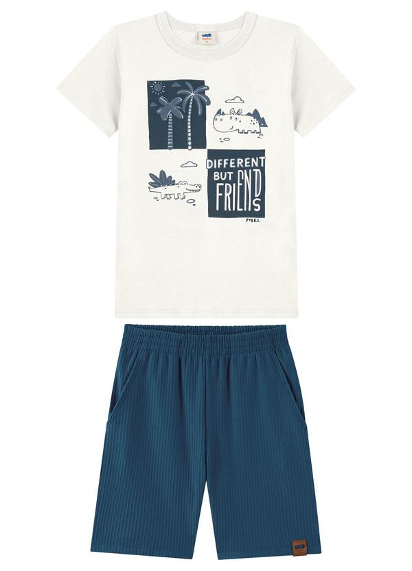 Conjunto Infantil Meia Malha Menino Bege
