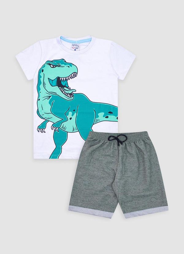 Conjunto Infantil Meia Malha/Moletom Dino Bran