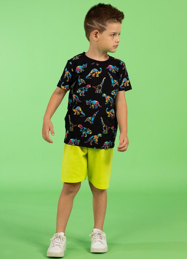 Vista 2 Conjunto Infantil Meia Malha Moletom Preto Turminha Turminha