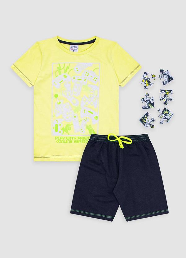 Vista 2 Conjunto Infantil Meia Malha Verde Turminha Turminha