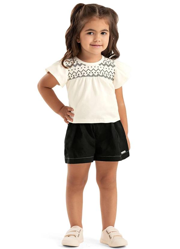 Vista 2 Conjunto Infantil Menina Curto Bege Colorittá Colorittá