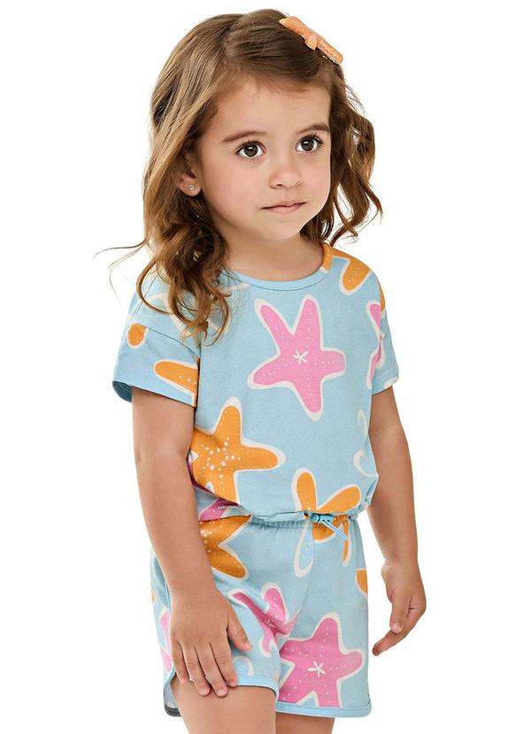 Vista 2 Conjunto Infantil Menina Estrela-Do-Mar Azul Elian Elian