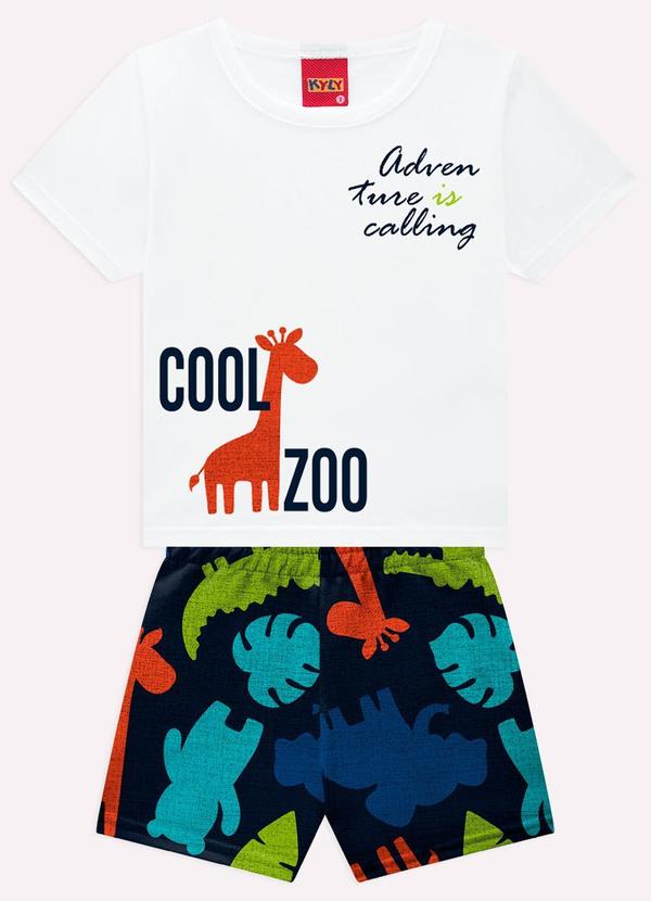 Conjunto Infantil Menino Animais Branco