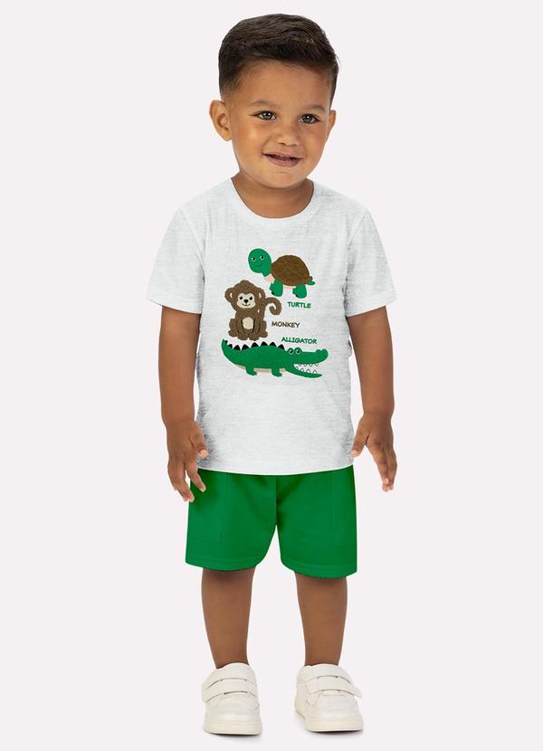 Conjunto Infantil Menino Animaizinhos Cinza