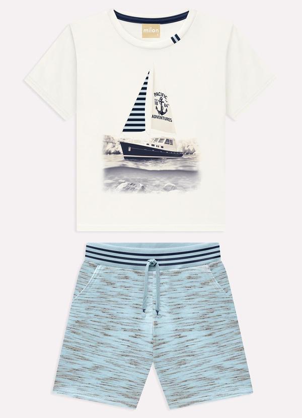 Conjunto Infantil Menino Barco Branco