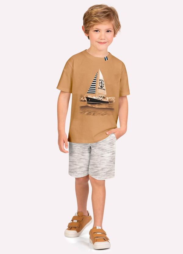 Conjunto Infantil Menino Barco Marrom