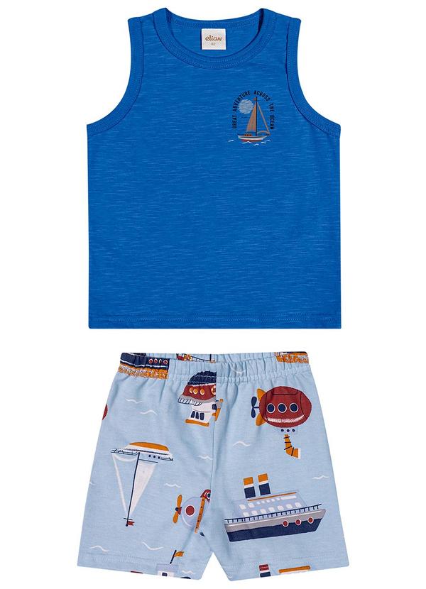Conjunto Infantil Menino Barcos Azul