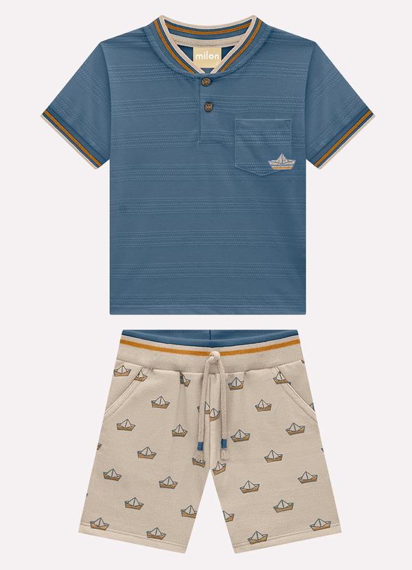 Conjunto Infantil Menino Barquinhos Azul