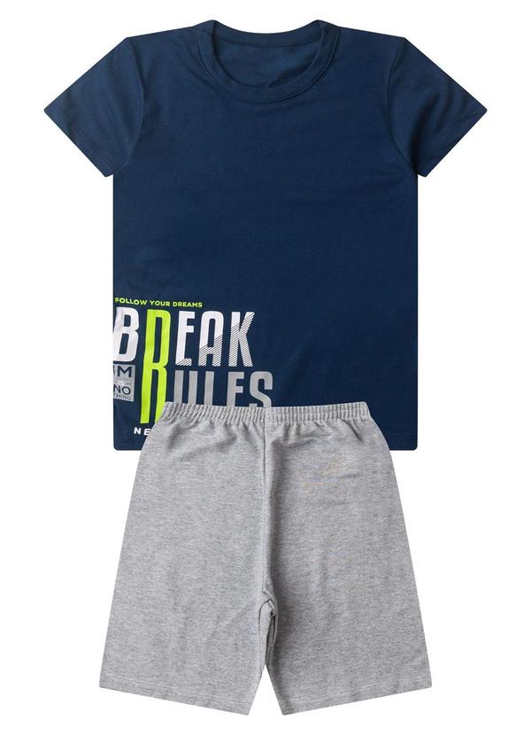 Conjunto Infantil Menino Básico Curto Azul
