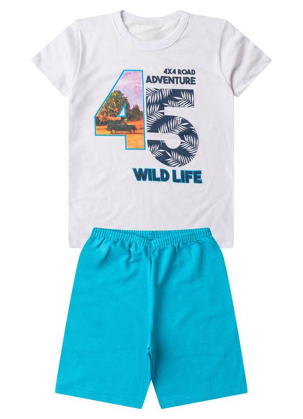 Conjunto Infantil Menino Básico Curto Branco
