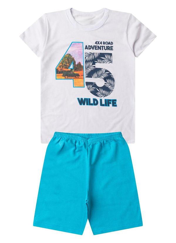 Vista 2 Conjunto Infantil Menino Básico Curto Branco Select Select