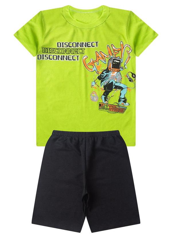 Conjunto Infantil Menino Básico Curto Verde