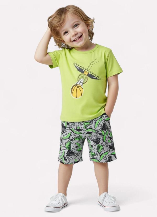 Conjunto Infantil Menino Basquete Verde