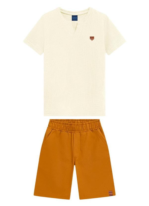 Vista 2 Conjunto Infantil Menino Bege Brandili Brandili