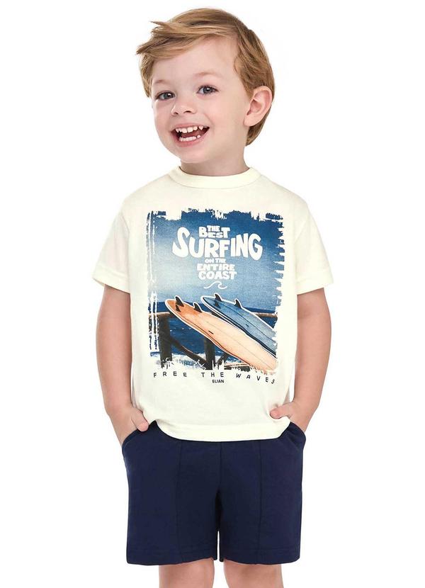 Conjunto Infantil Menino Best Surfing Bege