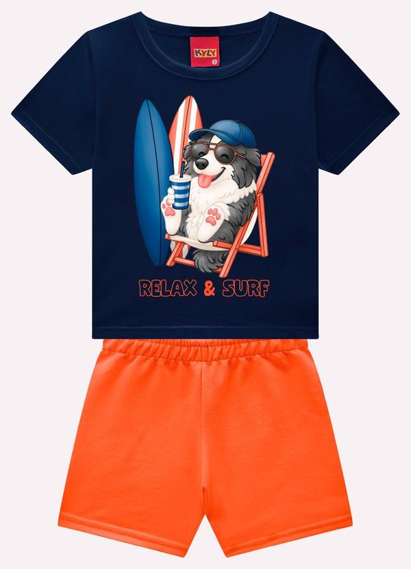Conjunto Infantil Menino Bichinhos Azul
