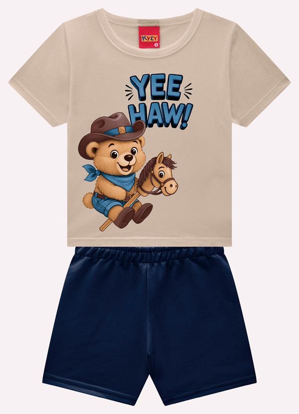 Conjunto Infantil Menino Bichinhos Bege