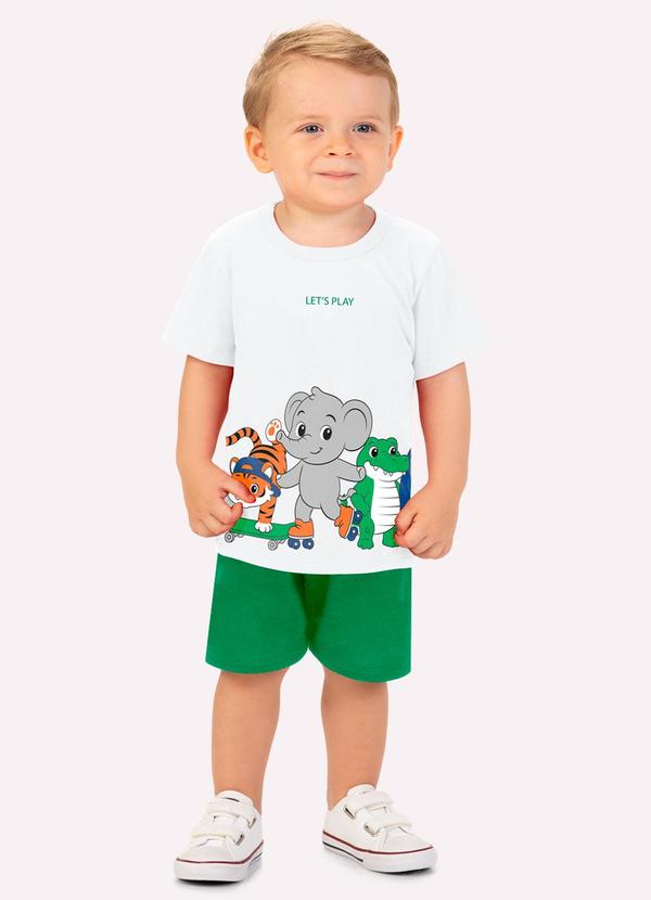 Conjunto Infantil Menino Bichinhos Branco
