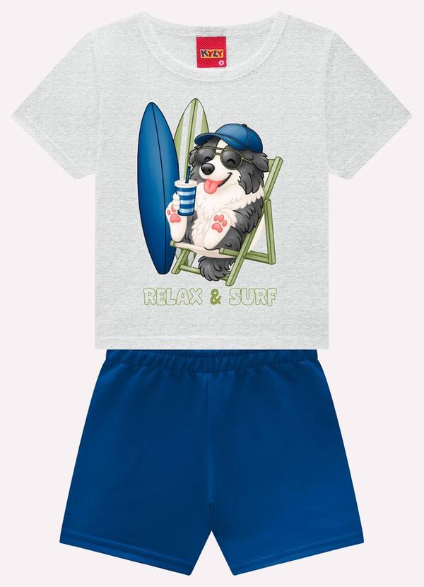 Conjunto Infantil Menino Bichinhos Cinza