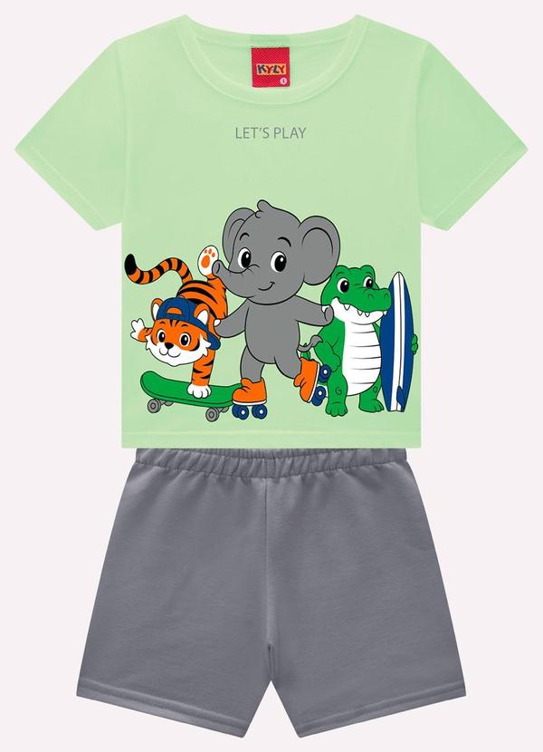 Conjunto Infantil Menino Bichinhos Verde
