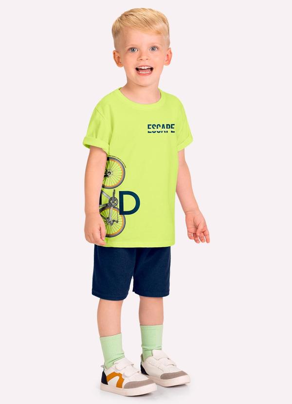 Conjunto Infantil Menino Bicicleta Amarelo