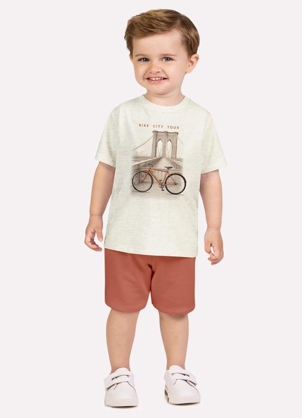 Conjunto Infantil Menino Bicicleta Cinza
