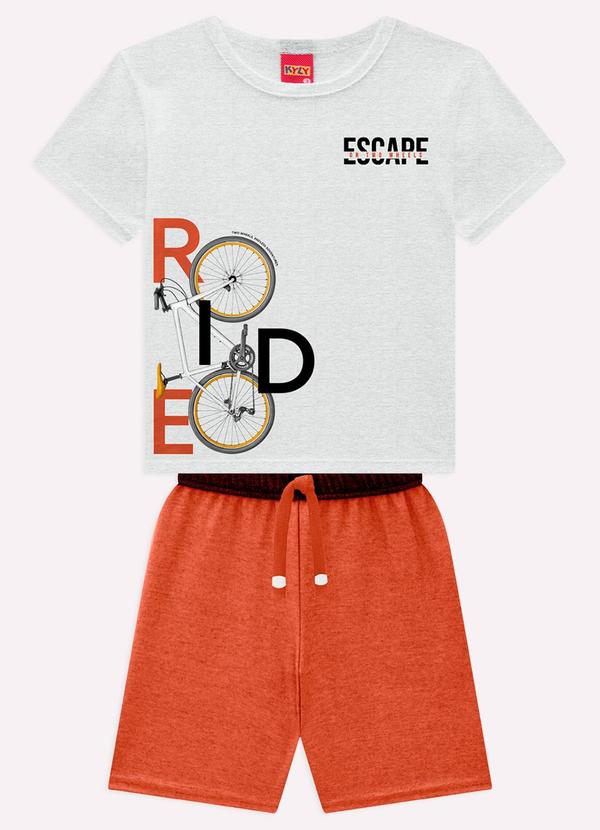 Conjunto Infantil Menino Bicicleta Cinza