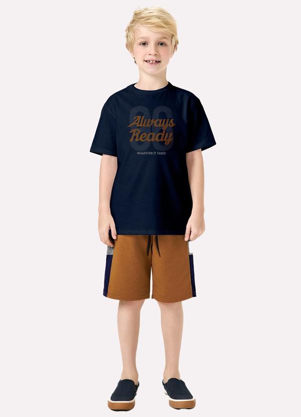 Conjunto Infantil Menino Bordado Azul