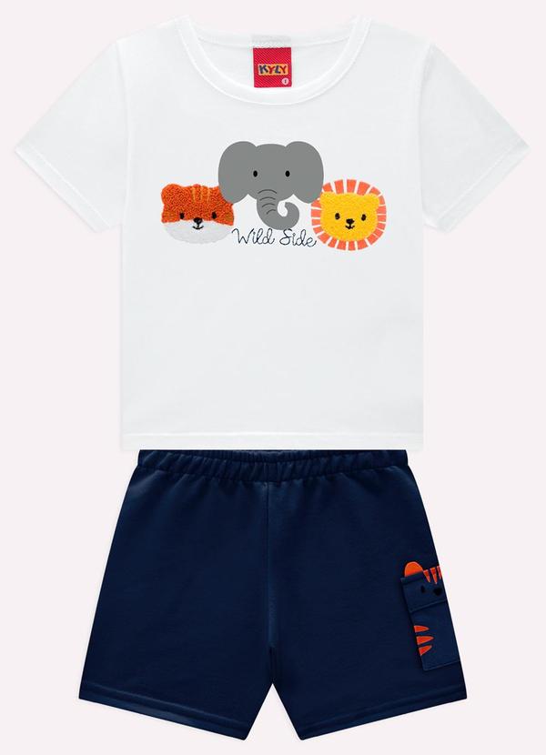 Conjunto Infantil Menino Bordado Branco