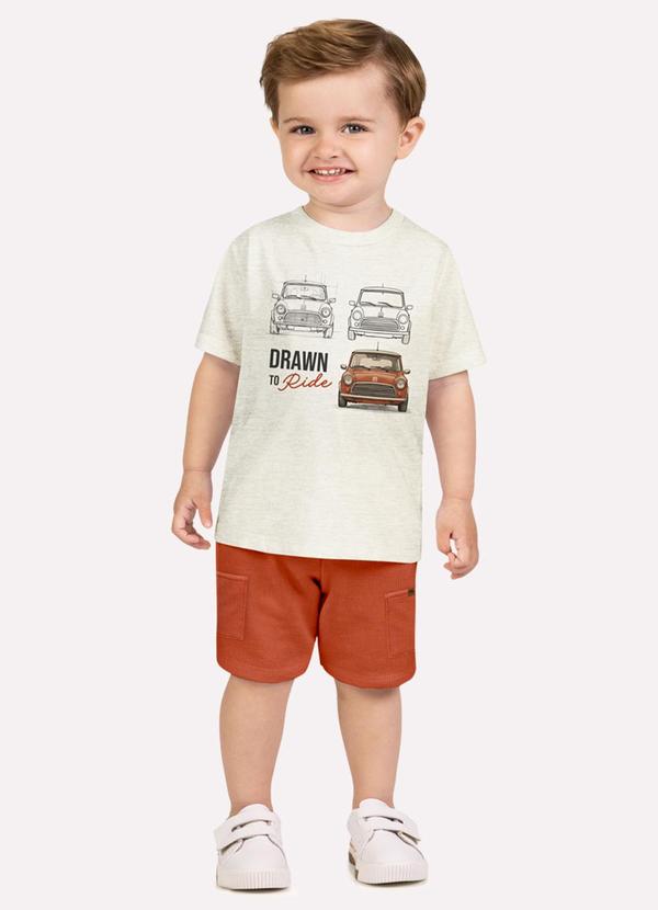 Conjunto Infantil Menino Bordado Cinza