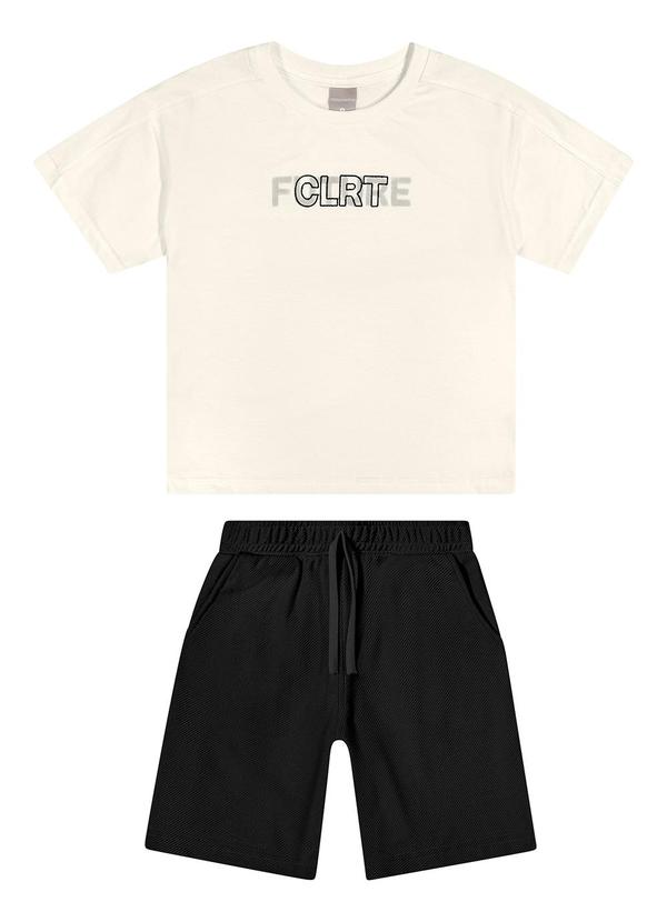 Conjunto Infantil Menino Bordado Future Bege