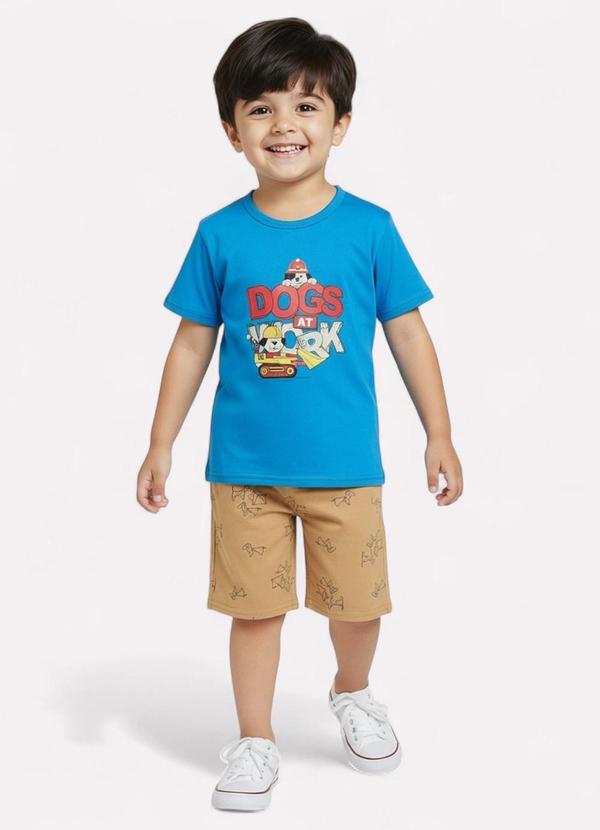 Conjunto Infantil Menino Cachorrinho Azul