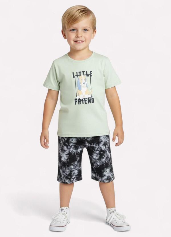 Conjunto Infantil Menino Cachorrinho Verde